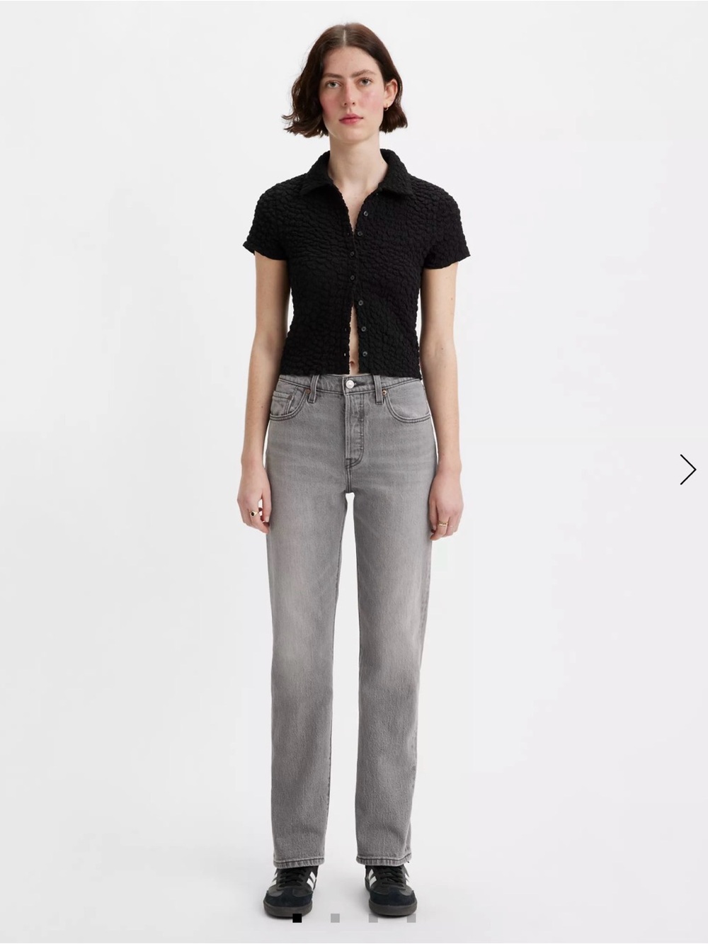 Levi's 501 Original Straight Jeans Porcini Haze Grey Denim